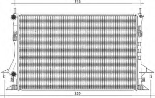 Радиатор, охлаждение двигателя MAGNETI MARELLI 350213113500