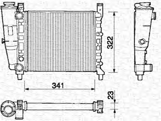 Радиатор, охлаждение двигателя MAGNETI MARELLI 350213127000