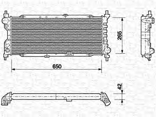 Радиатор, охлаждение двигателя MAGNETI MARELLI 350213588000