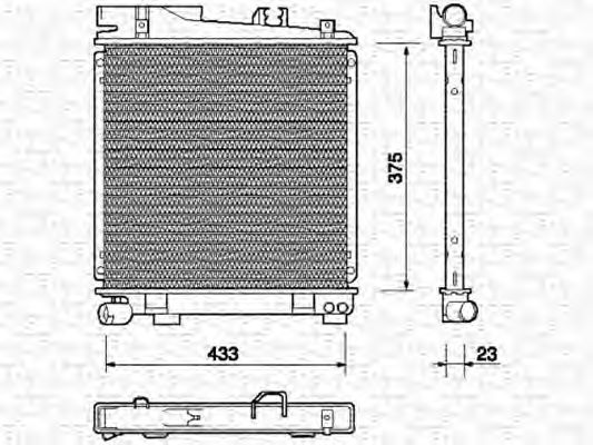 Радиатор, охлаждение двигателя MAGNETI MARELLI 350213699000