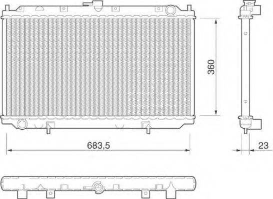 Радиатор, охлаждение двигателя MAGNETI MARELLI 350213806000