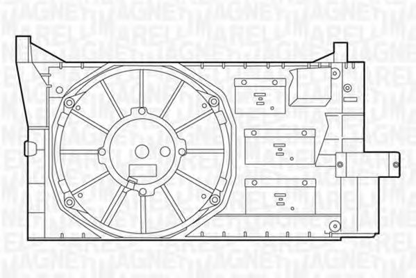 Вентилятор, охлаждение двигателя MAGNETI MARELLI 069422043010