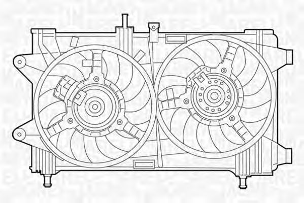 Вентилятор, охлаждение двигателя MAGNETI MARELLI 069422046010