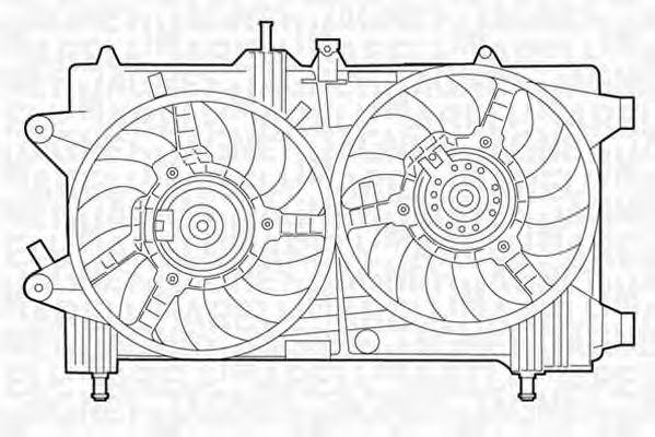 Вентилятор, охлаждение двигателя MAGNETI MARELLI 069422048010