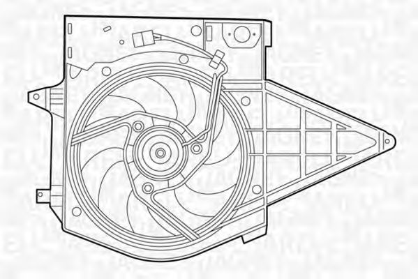 Вентилятор, охлаждение двигателя MAGNETI MARELLI 069422392010