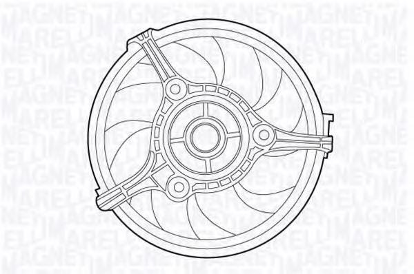 Вентилятор, охлаждение двигателя MAGNETI MARELLI 069422468010