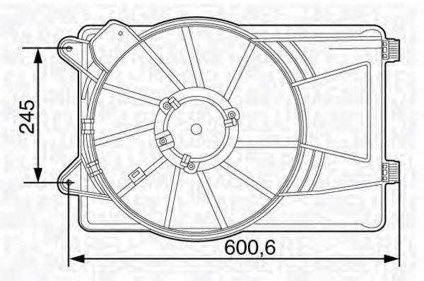 Вентилятор, охлаждение двигателя MAGNETI MARELLI 069422473010
