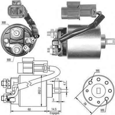 Тяговое реле, стартер MAGNETI MARELLI 940113050399