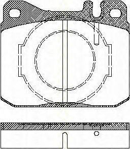 Комплект тормозных колодок, дисковый тормоз TRISCAN 8110 23238