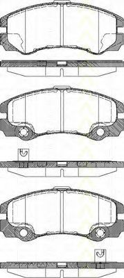 Комплект тормозных колодок, дисковый тормоз TRISCAN 8110 24016