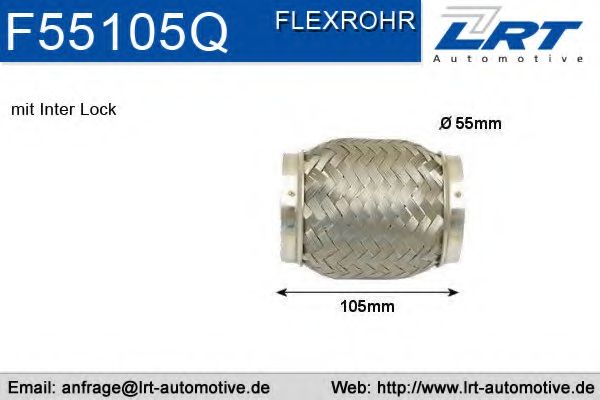 Гофрированная труба, выхлопная система LRT F55105Q