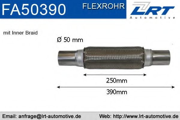 Гофрированная труба, выхлопная система LRT FA50390