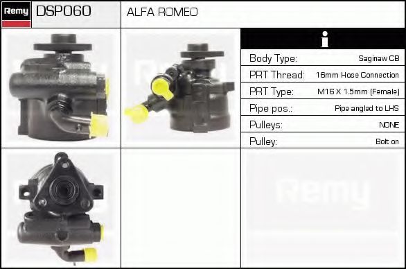 Гидравлический насос, рулевое управление DELCO REMY DSP060