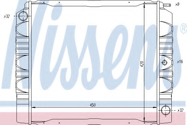 Радиатор, охлаждение двигателя NISSENS 65420