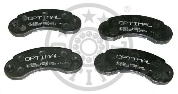 Комплект тормозных колодок, дисковый тормоз OPTIMAL 12003