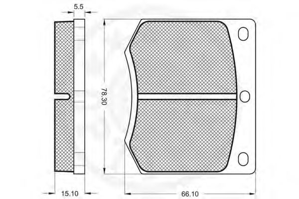 Комплект тормозных колодок, дисковый тормоз OPTIMAL 20491