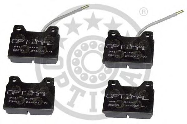 Комплект тормозных колодок, дисковый тормоз OPTIMAL 9118