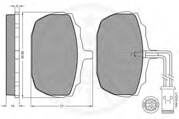 Комплект тормозных колодок, дисковый тормоз OPTIMAL 9335