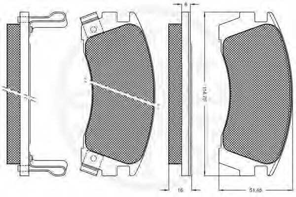 Комплект тормозных колодок, дисковый тормоз HERTH+BUSS ELPARTS J3601049