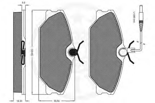 Комплект тормозных колодок, дисковый тормоз OPTIMAL 21388