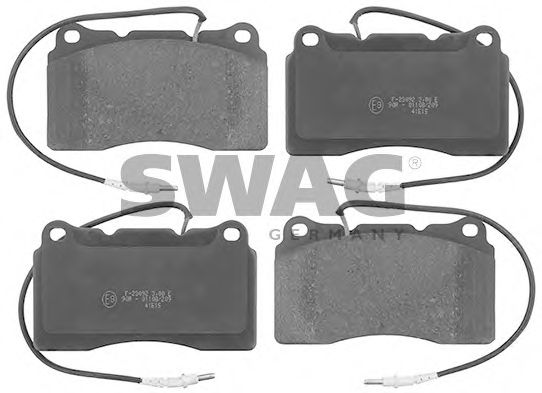 Комплект тормозных колодок, дисковый тормоз SWAG 62 11 6167