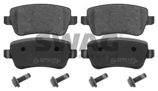 Комплект тормозных колодок, дисковый тормоз SWAG 24348