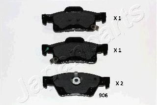 Комплект тормозных колодок, дисковый тормоз JAPANPARTS PP-906AF