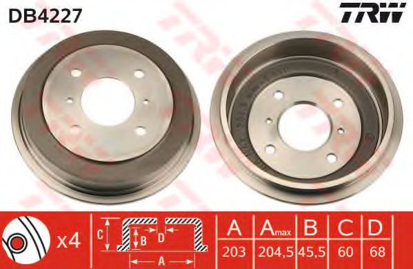 Тормозной барабан TRW DB4227