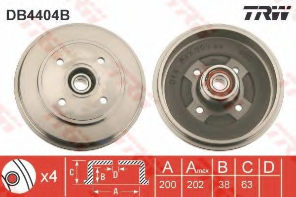Тормозной барабан TRW DB4404B