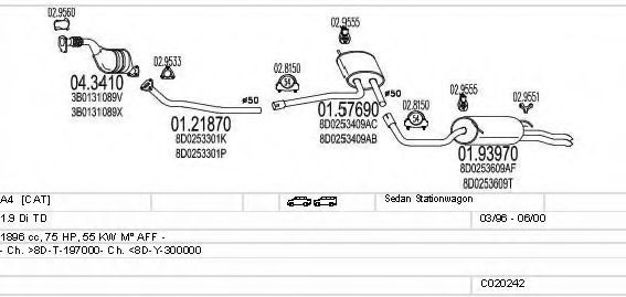 Система выпуска ОГ MTS C020242000606