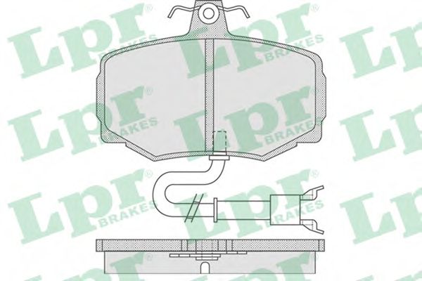 Комплект тормозных колодок, дисковый тормоз LPR 05P753