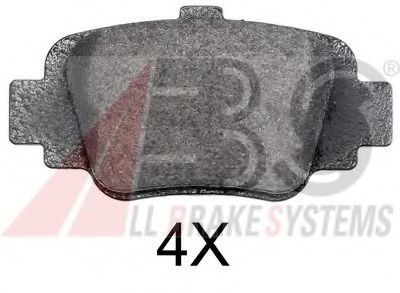 Комплект тормозных колодок, дисковый тормоз A.B.S. 36849 OE