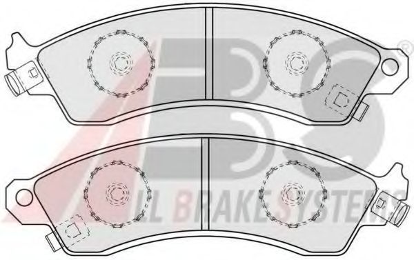 Комплект тормозных колодок, дисковый тормоз A.B.S. 38412