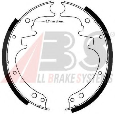 Комплект тормозных колодок A.B.S. 40267