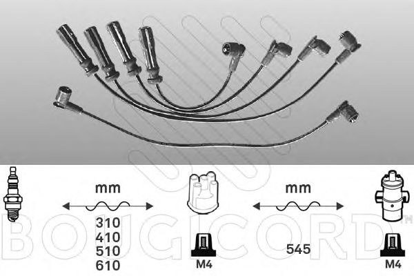 Комплект проводов зажигания BOUGICORD 6431