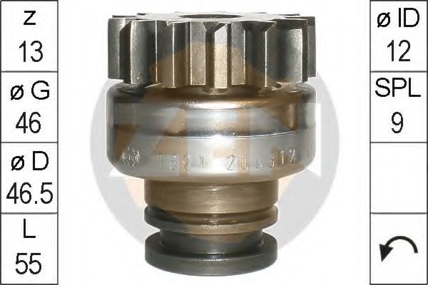 Привод с механизмом свободного хода, стартер ERA 1621