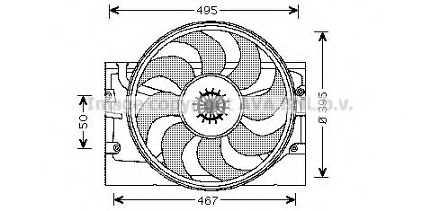 Вентилятор, охлаждение двигателя AVA QUALITY COOLING BW7519