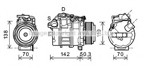 Компрессор, кондиционер AVA QUALITY COOLING BWK428