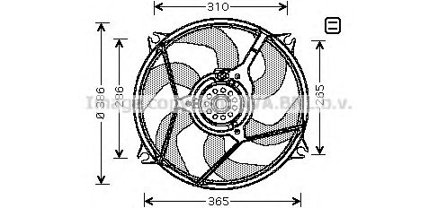 Вентилятор, охлаждение двигателя AVA QUALITY COOLING CN7528