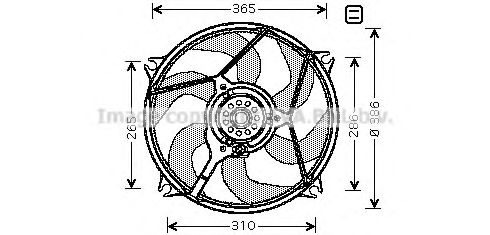 Вентилятор, охлаждение двигателя AVA QUALITY COOLING CN7529