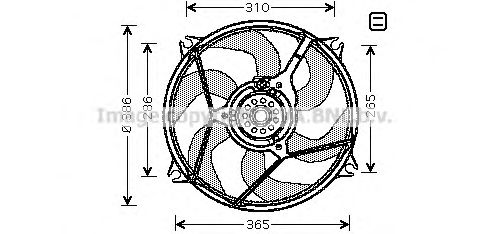 Вентилятор, охлаждение двигателя AVA QUALITY COOLING CN7530