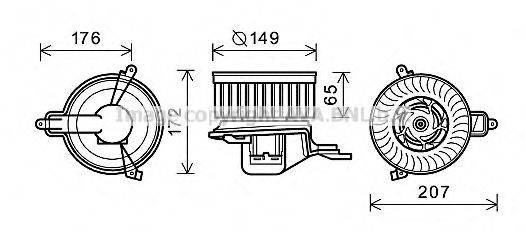 Электродвигатель, вентиляция салона AVA QUALITY COOLING CN8509