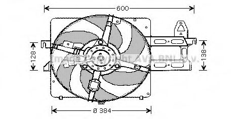 Вентилятор, охлаждение двигателя AVA QUALITY COOLING FD7534