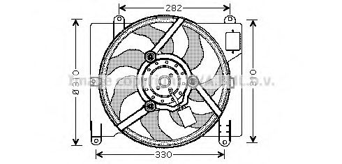 Вентилятор, охлаждение двигателя AVA QUALITY COOLING FT7504