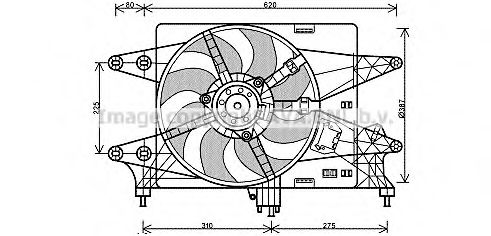 Вентилятор, охлаждение двигателя AVA QUALITY COOLING FT7559