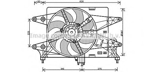 Вентилятор, охлаждение двигателя AVA QUALITY COOLING FT7560