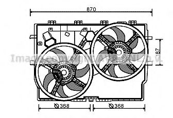 Вентилятор, охлаждение двигателя AVA QUALITY COOLING FT7586