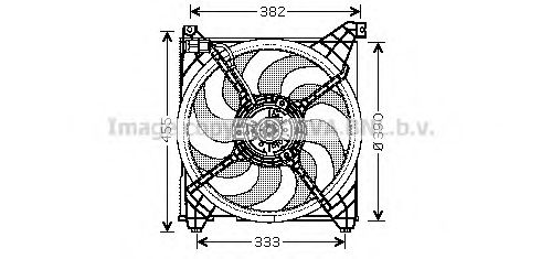 Вентилятор, охлаждение двигателя AVA QUALITY COOLING HY7509