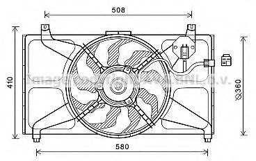 Вентилятор, охлаждение двигателя AVA QUALITY COOLING HY7537