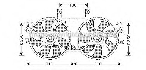 Вентилятор, охлаждение двигателя AVA QUALITY COOLING MT7512